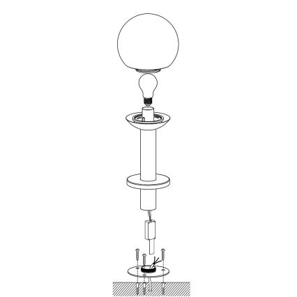 Eglo 97248 - LED-dimmbare Außenleuchte NISIA-C 1xE27/9W/230V 525 mm IP44