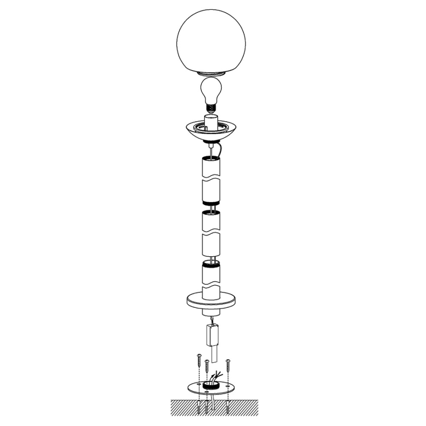 Eglo 97249 - Lampada da esterno dimmerabile a LED NISIA-C 1xE27/9W/230V 980 mm IP44