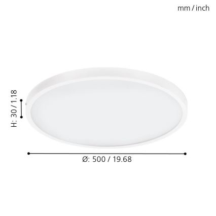 Eglo - LED dimmbare Deckenleuchte LED/25W/230V 3000K Ø 50 cm