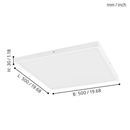 Eglo - Plafoniera LED dimmerabile LED/25W/230V 50x50 cm
