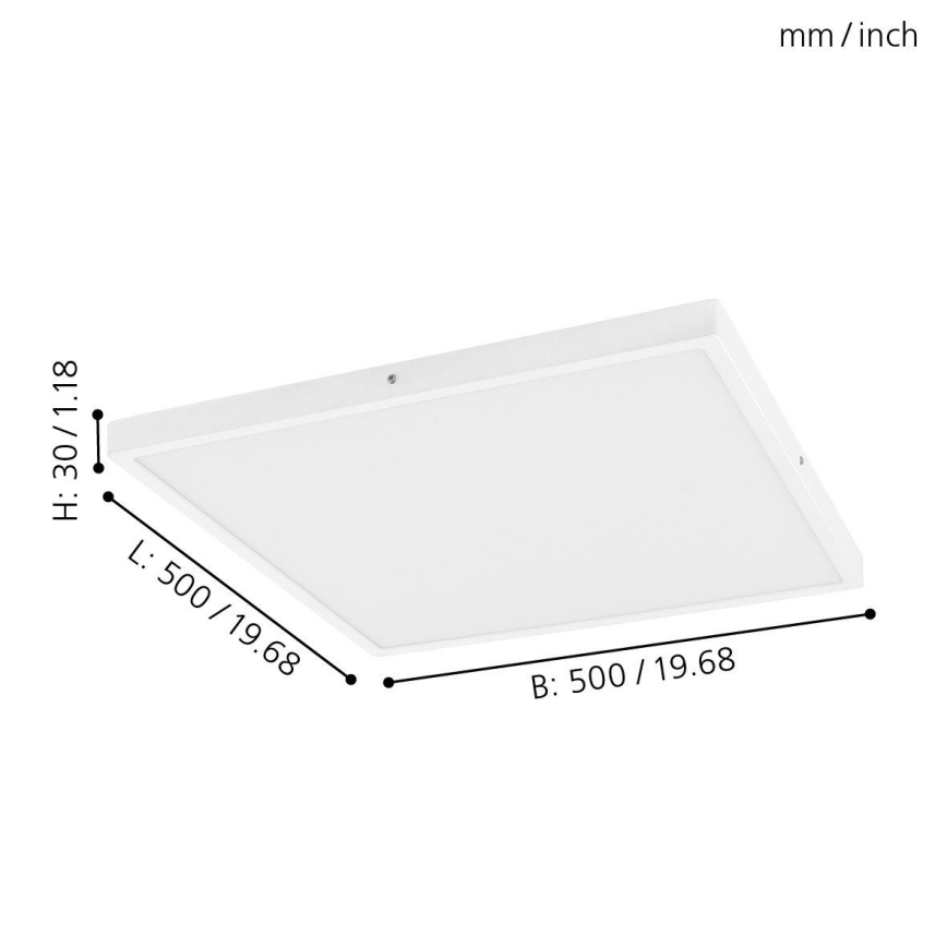 Eglo - Plafoniera LED dimmerabile LED/25W/230V 50x50 cm