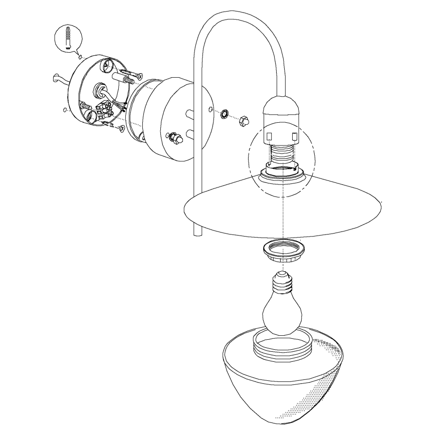Eglo - Applique da esterno 1xE27/60W/230V