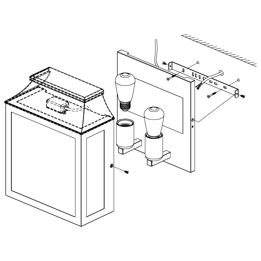 Eglo - Applique da esterno 2xE27/60W/230V