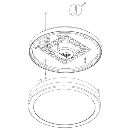Eglo - LED dimmbare Badezimmer-Deckenleuchte LOCANA-C LED/14W grau