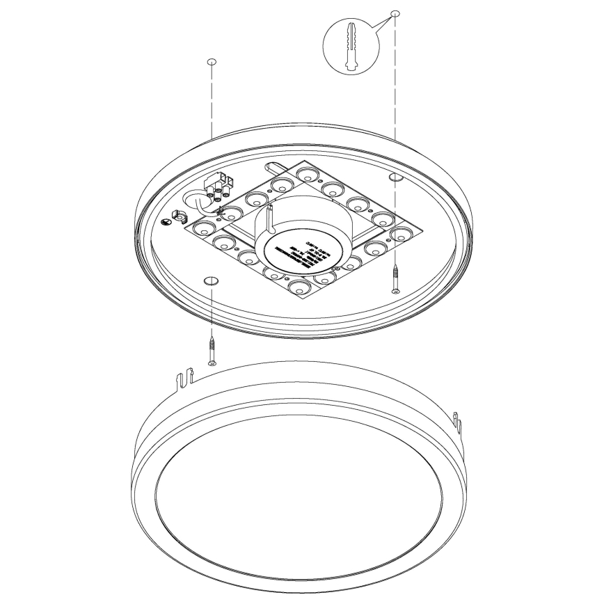 Eglo 97299 - LED-dimmbare Badezimmerleuchte LOCANA-C LED/14W silber IP44