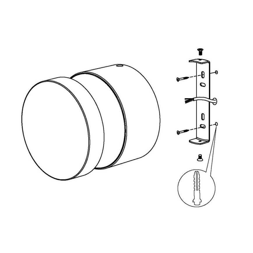 Eglo - Applique murale d'extérieur LED/11W/230V noire IP65