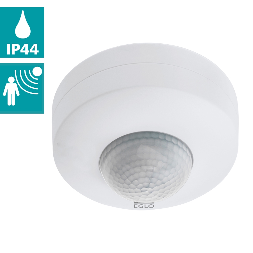 Eglo - Sensore di movimento e crepuscolare per esterni, 12 m, bianco, IP44