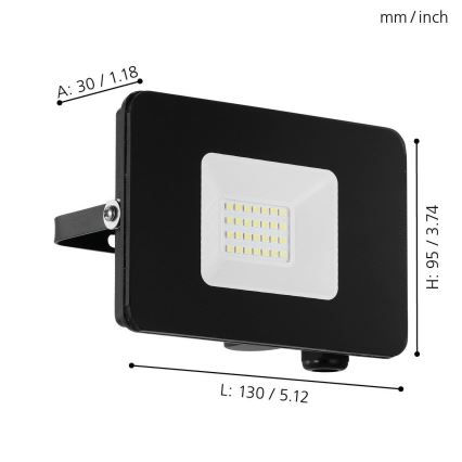 Eglo - Riflettore LED LED/20W/230V