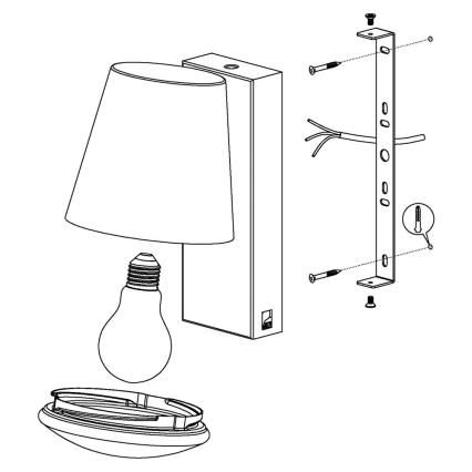 Eglo 97482 - LED-dimmbare Außenwandleuchte CALDIERO-C 1xE27/9W/230V IP44