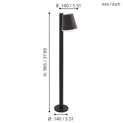 Eglo - LED RGB Dimmerabile per esterni lampada CALDIERO-C 1xE27/9W/230V antracite IP44