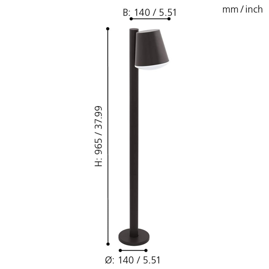 Eglo - LED RGB Dimmerabile per esterni lampada CALDIERO-C 1xE27/9W/230V antracite IP44