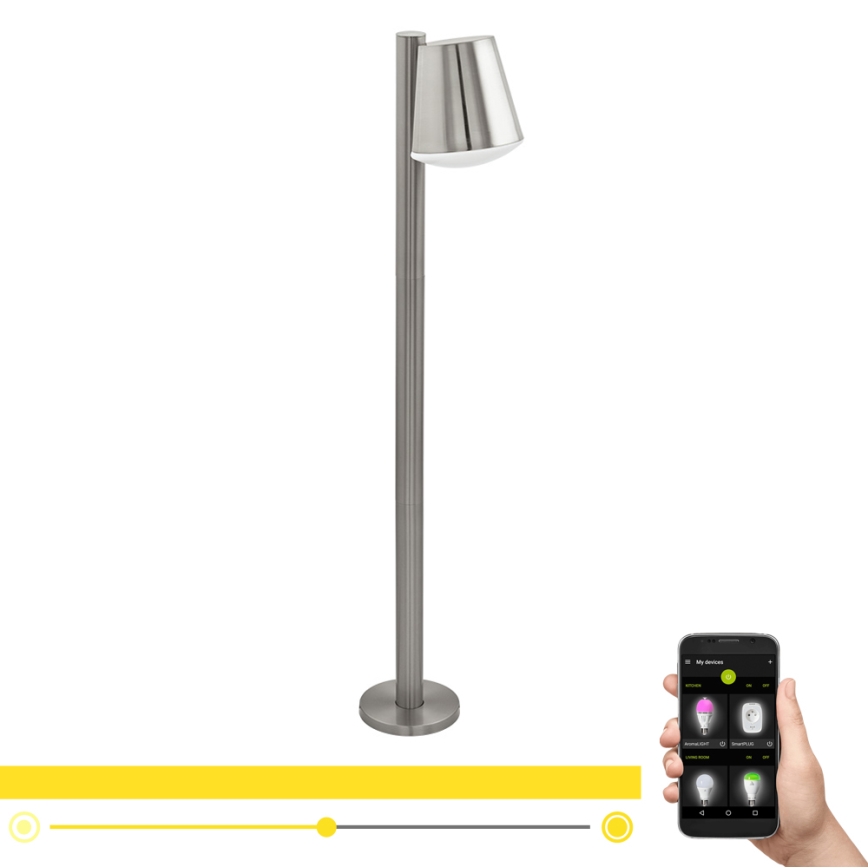 Eglo 97485 - Lampe LED extérieure dimmable CALDIERO-C 1xE27/9W/230V finition chrome mat IP44