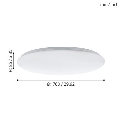 Eglo - Plafoniera LED dimmerabile LED/60W/230V + telecomando