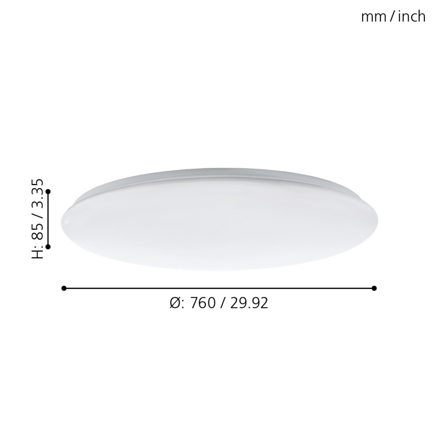 Eglo - Plafoniera LED dimmerabile LED/60W/230V + telecomando
