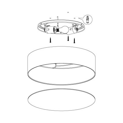Eglo - Plafoniera per bambini 2xE27/40W/230V