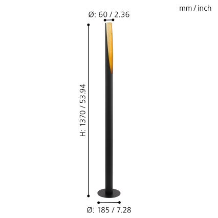 Eglo - Lampada LED da terra 1xGU10/4,5W/230V nero