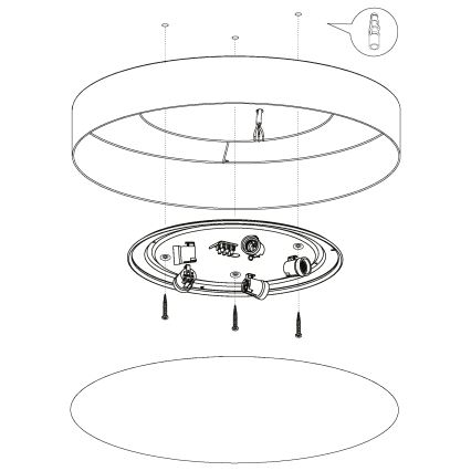 Eglo 97616 - Plafonnier PASTERI 5xE27/60W/230V 76 cm