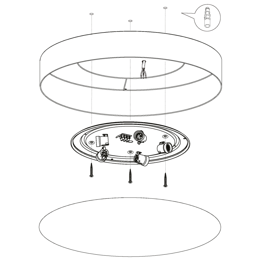 Eglo 97616 - Plafonnier PASTERI 5xE27/60W/230V 76 cm