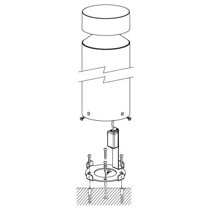Eglo - Lampada da esterno LED/11W/230V nera 450 mm IP65