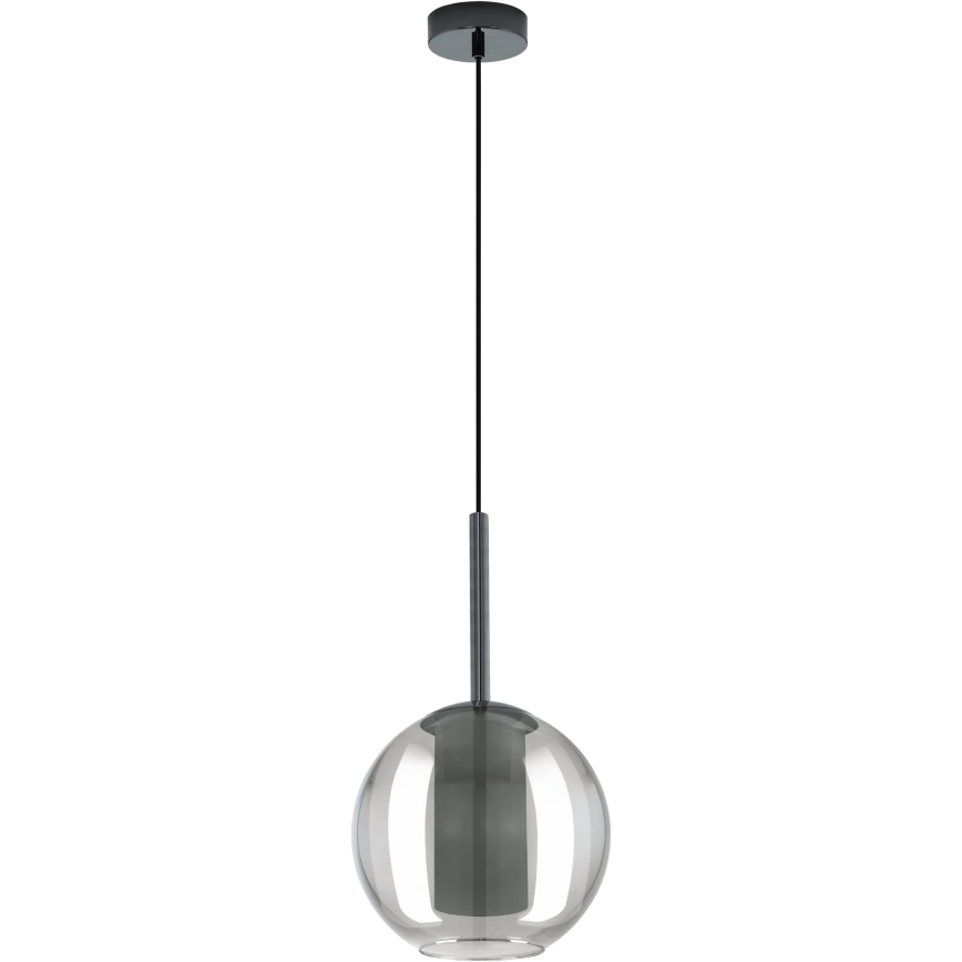 Eglo 97633 - Lampada a sospensione con cavo TINDARI 1xE27/60W/230V nero fumé