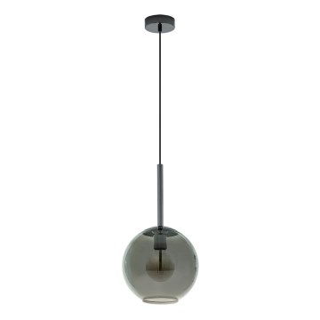 Eglo 97633 - Pendelleuchte mit Kabel TINDARI 1xE27/60W/230V rauchschwarz