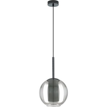 Eglo 97633 - Pendelleuchte mit Kabel TINDARI 1xE27/60W/230V rauchschwarz