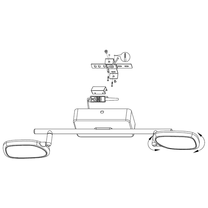 Eglo 97692 - Spot LED PALOMBARE-C 2xLED/5W/230V