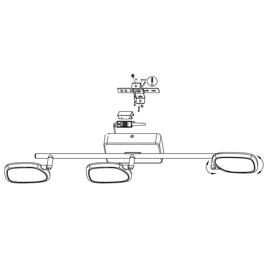 Eglo - LED RGB Einbauleuchte PALOMBARE-C 3xLED/5W/230V
