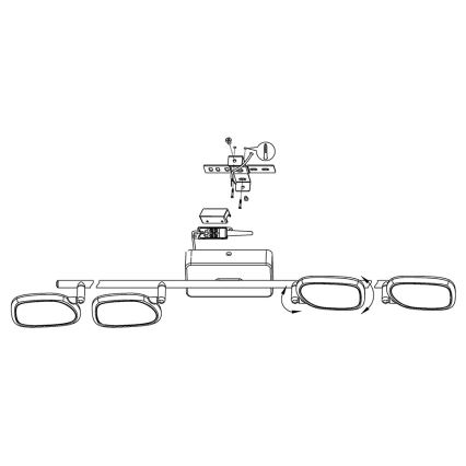 Eglo 97694 - Luce Spot a LED PALOMBARE-C 4xLED/5W/230V