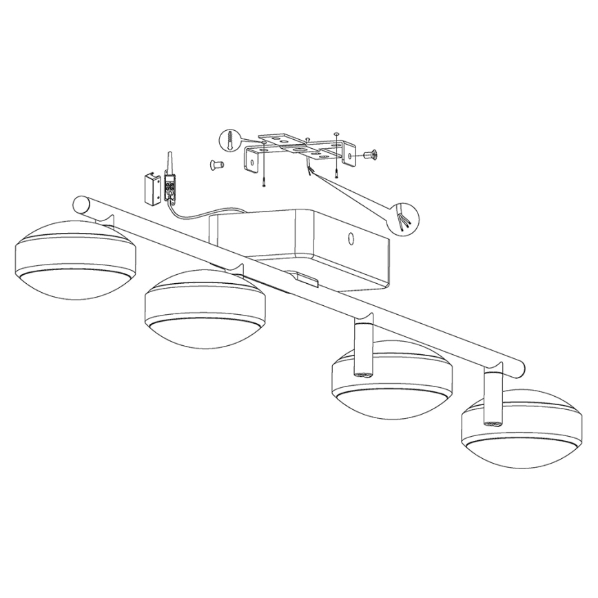 Eglo - LED RGB Faretto dimmerabile CORROPOLI-C 4xLED/5W/230V