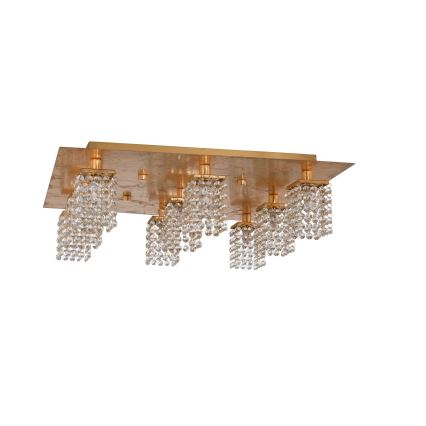 Eglo 97722 - Lustre plafonnier LED en cristal PYTON GOLD 9xG9/3W/230V