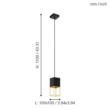 Eglo - Lampadario LED a sospensione con filo 1xGU10/5W/230V