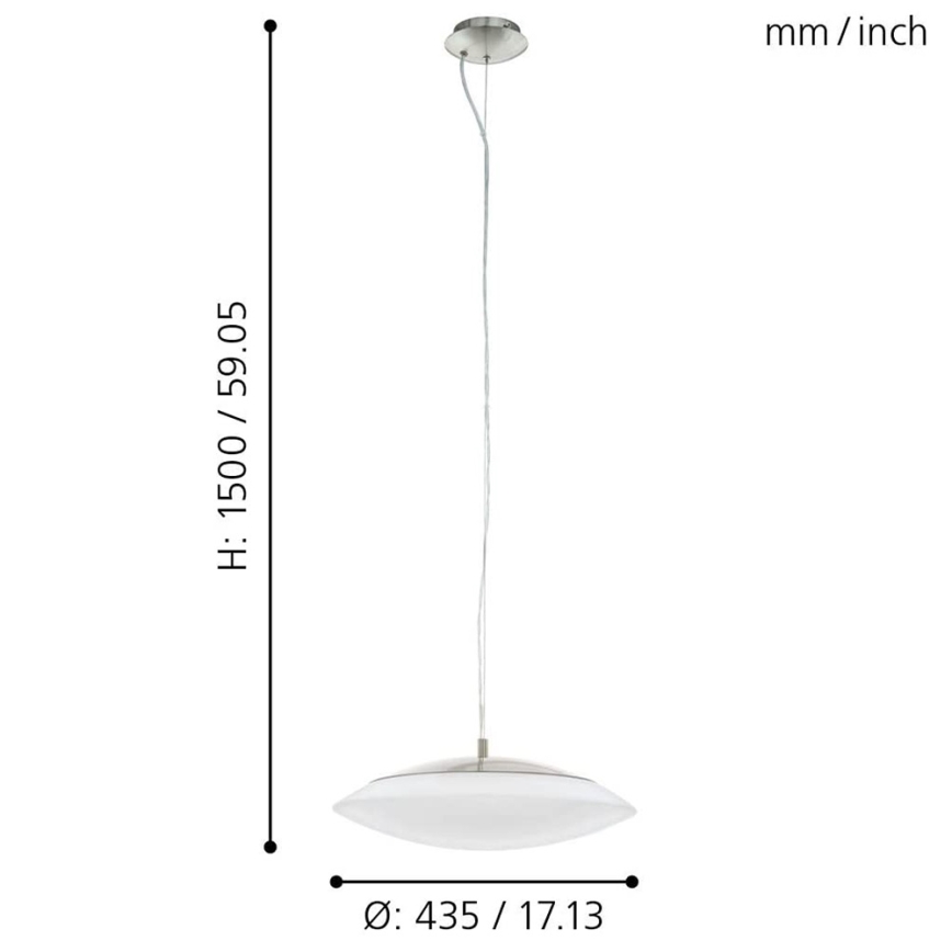Eglo 97812 - Lampadario LED RGB Dimmerabile su filo FRATTINA-C 1xLED/27W/230V
