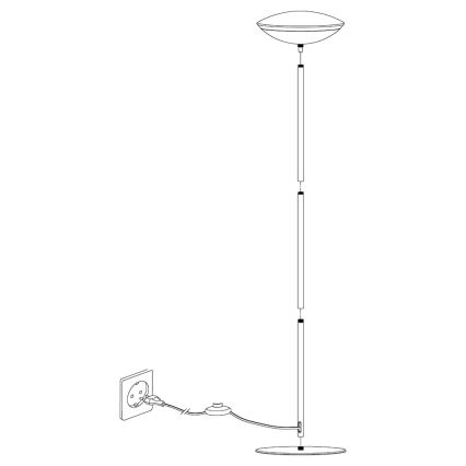 Eglo 97814 - Lampada da terra LED dimmerabile FRATTINA-C 1xLED/18W/230V