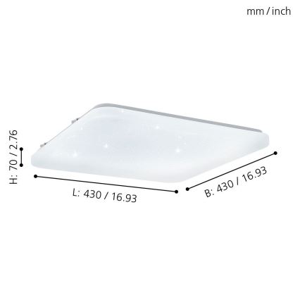 Eglo - Plafoniera LED LED/33,5W/230V