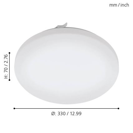 Eglo - Plafoniera LED da bagno LED/17,3W/230V