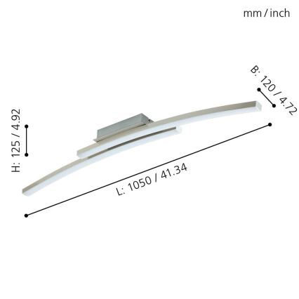 Eglo 97909 - Plafonnier LED RGB dimmable FRAIOLI-C LED/34W/230V