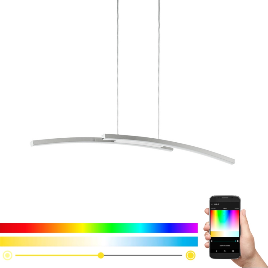 Eglo 97911 - LED RGB dimmbare Hängeleuchte an Kabel FRAIOLI-C 2xLED/17W/230V