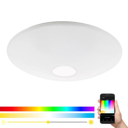 Eglo 97918 - Plafoniera LED RGB dimmerabile TOTARI-C LED/34W/230V + telecomando