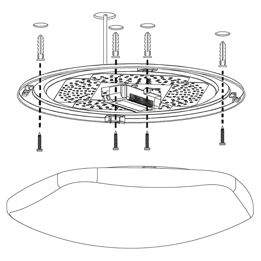 Eglo 97921 - LED RGB Plafonnier dimmable TOTARI-C LED/34W/230V + télécommande