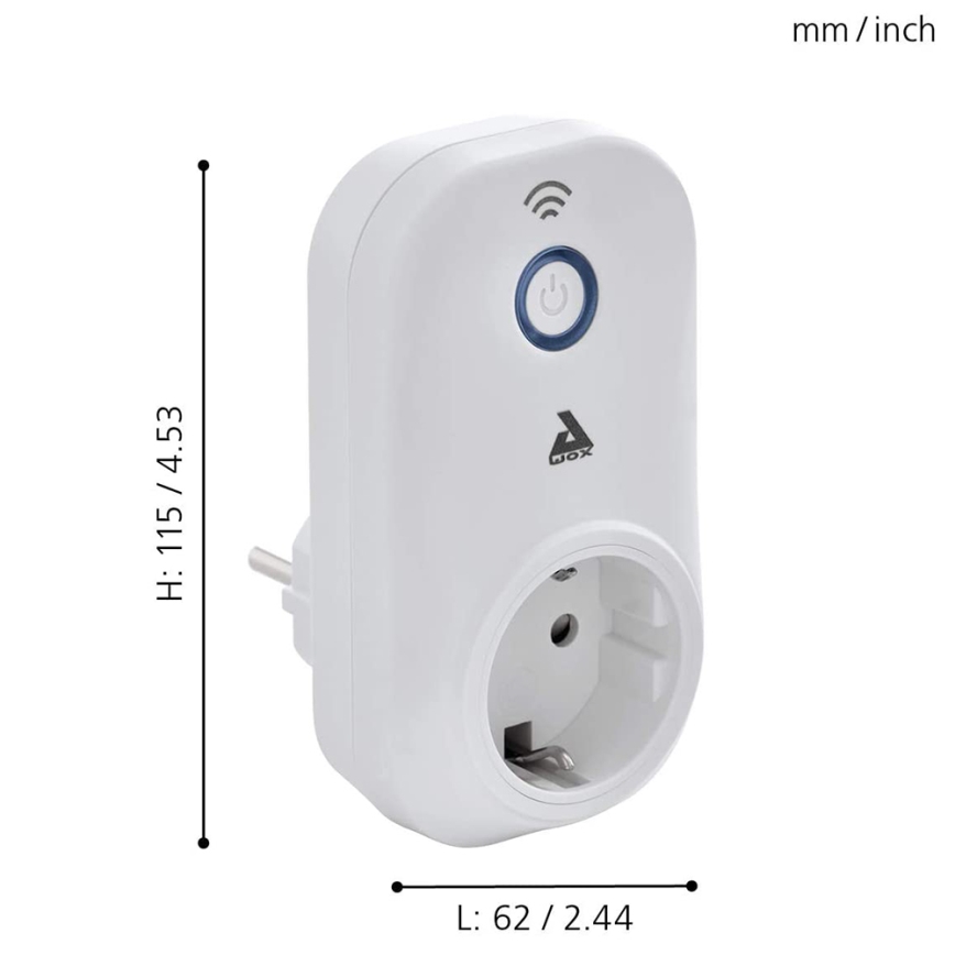 Eglo - Presa intelligente Connect spina PLUS 2300W SCHUKO Bluetooth