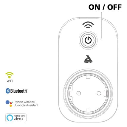 Eglo 97936 - Prise connectée Connect plug PLUS 2300W SCHUKO Bluetooth