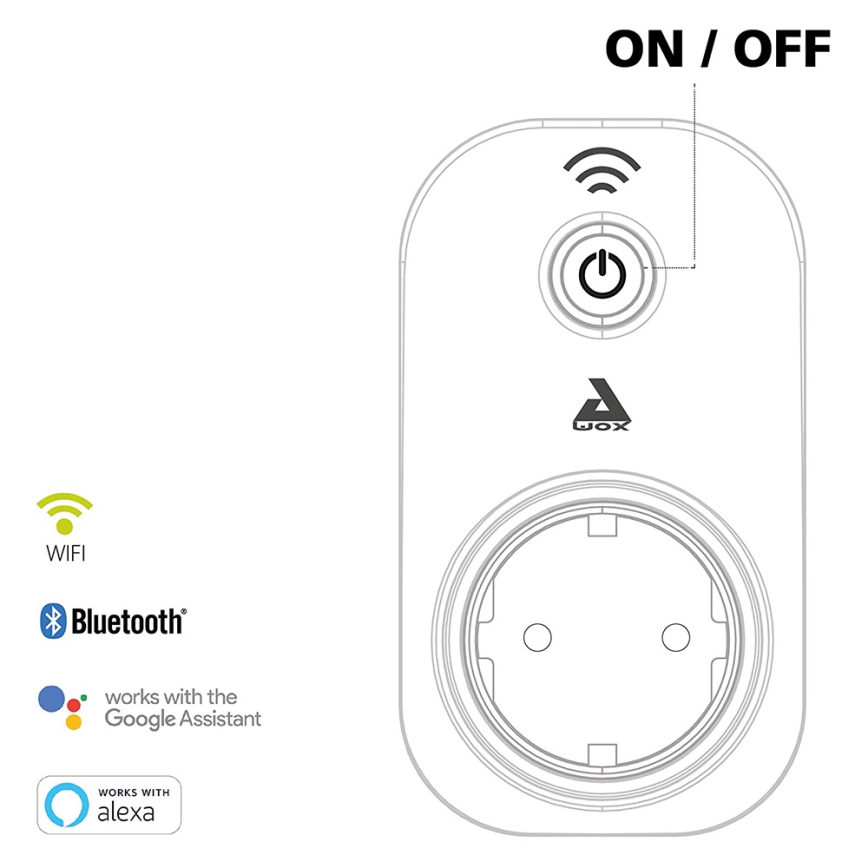 Eglo - Smart-Steckdose Connect Stecker PLUS 2300W SCHUKO Bluetooth