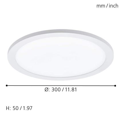 Eglo - LED RGBW dimmbare Deckenleuchte SARSINA-C LED/16W/230V + Fernbedienung