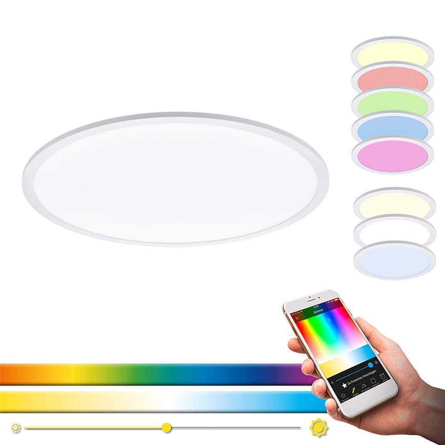 Eglo - LED RGBW Plafoniera SARSINA-C LED/34W/230V + telecomando