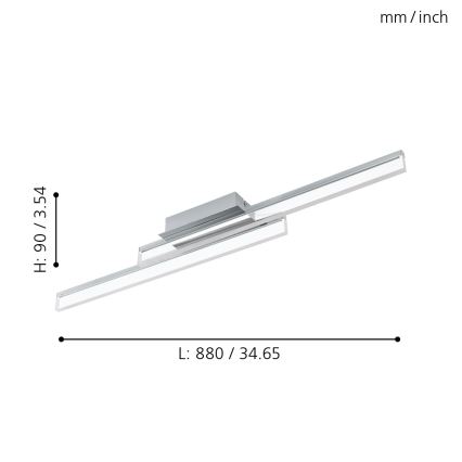 Eglo - plafonnier LED 2xLED/10W/230V IP44