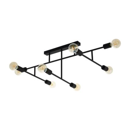 Eglo - Lampadario fisso 8xE27/40W/230V nero