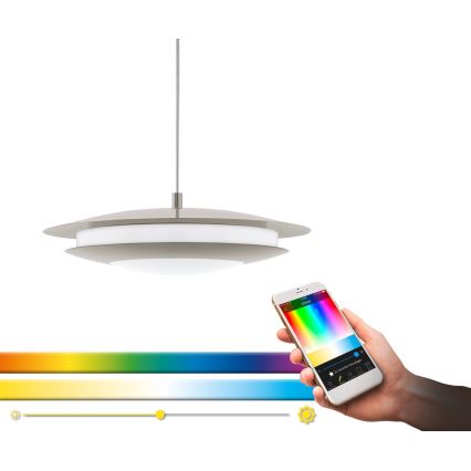 Eglo 98043 - LED RGBW Lampadario dimmerabile a sospensione con filo MONEVA LED/18W/230V