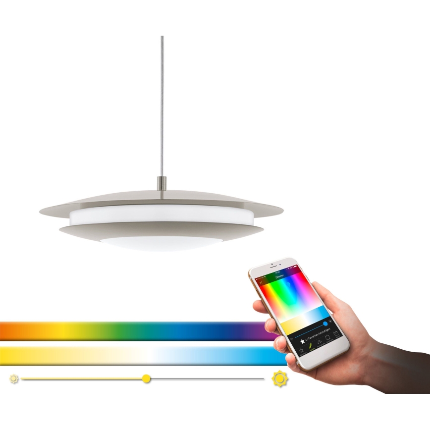 Eglo 98043 - LED RGBW Lampadario dimmerabile a sospensione con filo MONEVA LED/18W/230V
