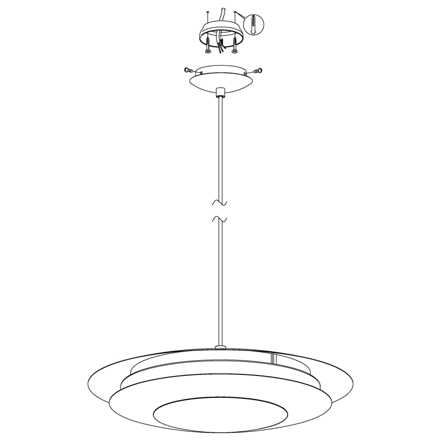 Eglo 98043 - LED RGBW Lampadario dimmerabile a sospensione con filo MONEVA LED/18W/230V